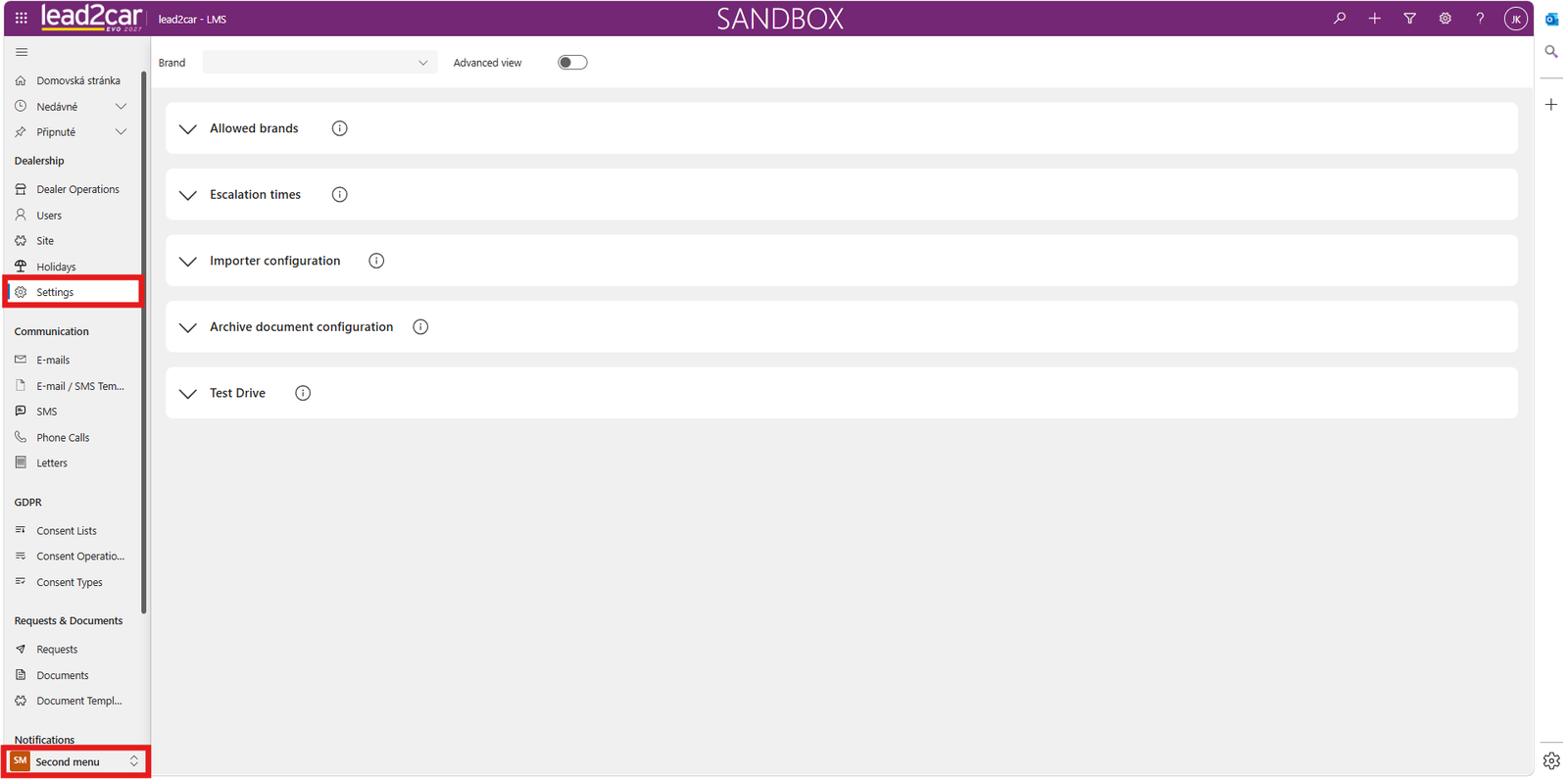 Settings Overview